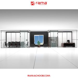 پارتیشن تک جداره شیشه ای فریم لس