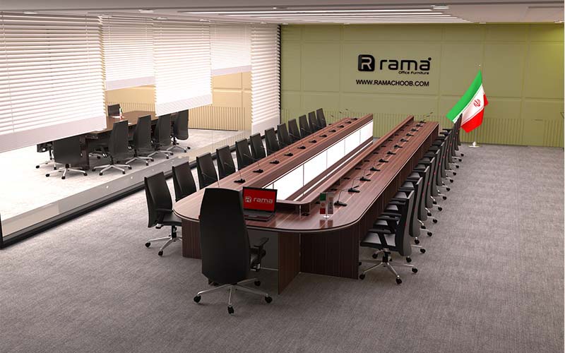عکس میز کنفرانس مستطیلی